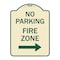 Signmission No Parking Fire Zone W/ Right Arrow Heavy-Gauge Aluminum Sign, 24" x 18", TG-1824-23672 A-DES-TG-1824-23672 - alternate 1